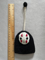 Spirited Away No Face Kaonashi Crocheted Keychain Hidden Pouch Hayao Miyazaki