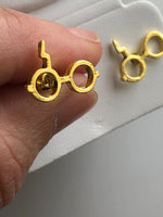 Earring Potter Gold Colored Stud Earrings Lighting Bolt Glasses Movie Gift