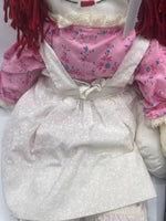 Raggedy Ann and Raggedy Andy Soft Plush Large Dolls 24” Tall 2 Feet Tall