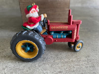 Vintage Hallmark Keepsake Christmas Ornament Santa Makin Tractor Tracks 1994