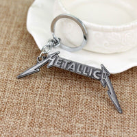 Metallica Logo Silver Metal Logo Keychain