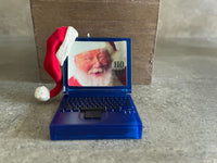 Vintage Hallmark Keepsake Christmas Ornament Santa Claus Laptop Computer 2001