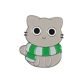 Harry Potter Pin Cute Harry Potter Cat Pin Kitty Cat Lapel Pin Slytherin Scarf