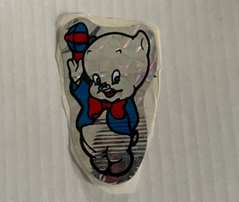 Vintage 1980's Vending Machine Prism Decal Sticker Looney Tunes Porky Pig