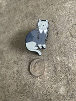 Wednesday Addams Pin Wednesday as a Cat Lapel Pin The Addams Family Funny Cats