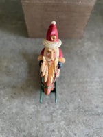 Vintage Hallmark Keepsake Christmas Ornament Santa Claus Rocking Reindeer 2001