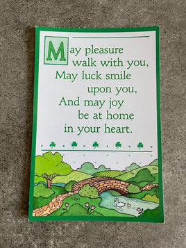 Vintage 1980's Hallmark Ambassador Green Postcard St. Patrick's Day Card