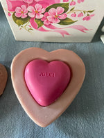 Vintage Avon "A Token of Love" Special Occasion Fragranced Heart Soaps Unused