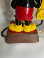 Disney Mickey Mouse Figure Phone Vintage 1976 Push Button Landline Telephone