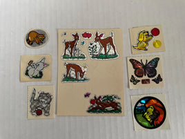 Vintage 1980's Vending Machine Decal Animals Deer Kitten Rabbit Dog Lion Raccoon