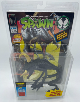 Vintage Spawn Black Violator Figure with Special Edition Spawn Comic Book 1994