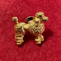 Vintage French Poodle Dog Brooch Lapel Pin Jewelry