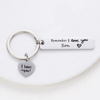 Remember I Love You Son Keychain Father's Day Keychain Father's Gift Dad Gift