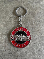 Guns and Roses Double Sided Medallion Keychain 80's Music Lovers Gift