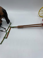 ERTL FoxFire Farm John Deere Sulky Dump Rake Horse Wagon 1/16 Vintage Porcelain