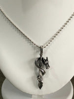 Magic Dragon Sword Necklace Charm Game of Thrones Horror Lovers Gift