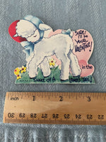 Vintage Shake of a Lambs Tail Valentines Day Card Early 1900's Die Cut Out