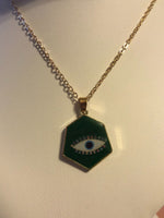 Evil Eye Halloween Horror Pendant and Necklace Good Luck Charm Ward Off