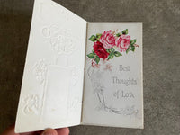 Vintage 1900's Valentines Day Card Best Thoughts of Love Poem Book Unused