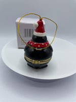 Penguin Porcelain Surprise Gift Hinged Trinket Box Christmas Tree Ornament