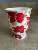 Estate Sale Elegance Red Floral Coffee Tea Mug  Poinsettias Flowers