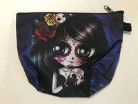 Gothic Toddler Dia De Los Muertos Change Purse Makeup Bag Day of the Dead