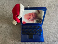 Vintage Hallmark Keepsake Christmas Ornament Santa Claus Laptop Computer 2001