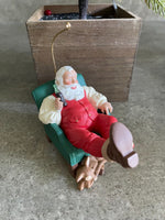 Vintage Hallmark Keepsake Christmas Ornament Santa Claus Coca Cola Relaxing 1994