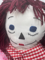 Raggedy Ann and Raggedy Andy Soft Plush Large Dolls 24” Tall 2 Feet Tall