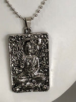 Chinese Buddha Martial Arts Yoga Meditation Medallion Necklace Good Luck Charm