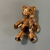 Vintage AAI Christmas Teddy Bear Brooch Women's Lapel Pin