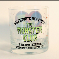 Frankenstein And Bride Valentines Horror Rock Glass The Monster Club  2023 New