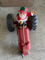 Vintage Hallmark Keepsake Christmas Ornament Santa Makin Tractor Tracks 1994