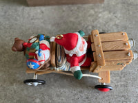 Vintage Hallmark Keepsake Christmas Ornament Santa's Claus Mobile Go Cart 1997