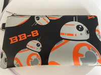 Bioworld Star Wars, BB8 Wristlet With Clear Envelope Wallet, Star Wars Wristlet