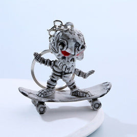 Skeleton Skateboarding PVC Figure Keychain Bad Boy Skateboard Lovers Gift