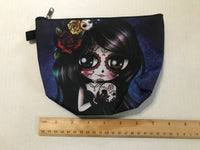 Gothic Toddler Dia De Los Muertos Change Purse Makeup Bag Day of the Dead