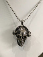 Music DJ Headphones Skull Horror Necklace Charm Horror Lovers Gift