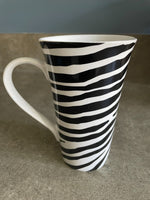 Estate Sale 222 Fifth Kilimanjaro Zebra Tall Coffee Tea Mug Porcelain