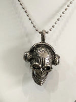 Music DJ Headphones Skull Horror Necklace Charm Horror Lovers Gift