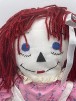 Raggedy Ann and Raggedy Andy Soft Plush Large Dolls 24” Tall 2 Feet Tall