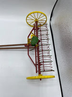 ERTL FoxFire Farm John Deere Sulky Dump Rake Horse Wagon 1/16 Vintage Porcelain