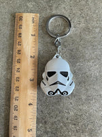 Star Wars Stormtrooper Helmet Metal Keychain Sci Fi Fan Gift Bag Clip Ornament