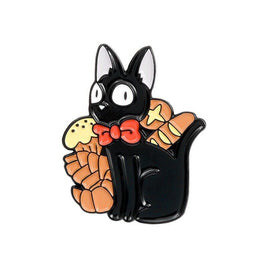 Kiki's Delivery Service Jiji Cat Lapel Pin Hayao Miyazaki Cartoon Anime