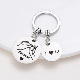 I Love You Forever Valentines Day Keychain Gift Husband Wife Boyfriend Girl