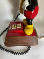 Disney Mickey Mouse Figure Phone Vintage 1976 Push Button Landline Telephone