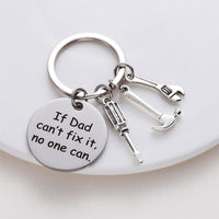 If Dad Can't Fix it Toolbelt Keychain Father's Day Keychain Dad Keychain Gift