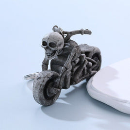 Skeleton Motorcycle PVC Figure Keychain Bad Boy Biker Horror Lovers Gift