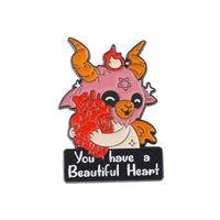 Bad Magic Kitty Goat You Have a Wonderful Heart Funny Pin