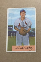 1954 Gerry Staley card # 14 Pitcher Cardinals Vintage Baseball Card